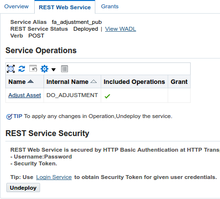Deploy PL/SQL Adjustment API deployed