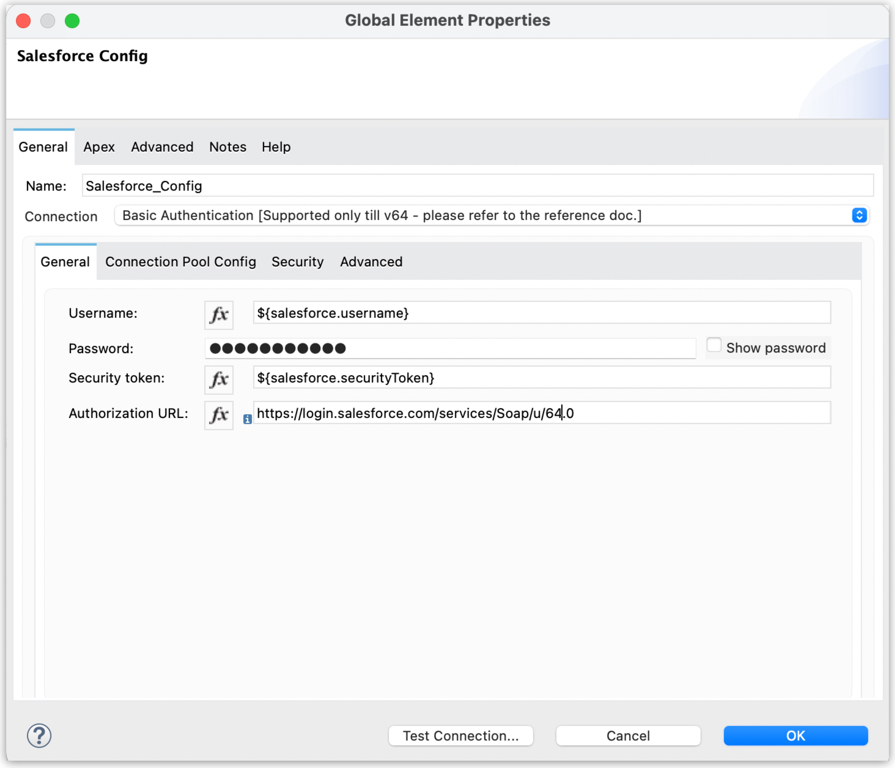 Query result stream by id global element configuration window